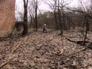 Found an Abandoned Building in the Forest and Fucked a Motorcycle Slut there || Dirtbike Sex Rides 3/16