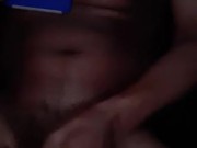 Snacking my big dick on my chest
