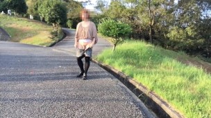 【女装】【露出】ピアスでタックしてお外で脱いでみました。3