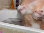 Girl Takes a Bath and Fondles Her Pussy to Intense Orgasm 3/16