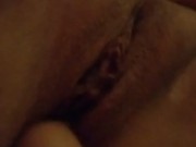 Finger banging to wet orgasm