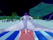 Rosaria gets fucked at the beach from your POV - Genshin Impact Hentai 8/16
