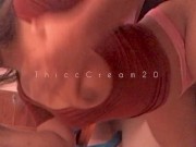 “PLOK PLOK PLOK” - Pinay College Teen Gets Fuck Against Her Bed - Standing Creampie - ThiccCream20 15/16