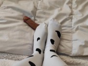 I cheat on my husband with a plastic penis - footjob feet amateur pov cosplay cow 