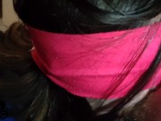 Girl in heels gets cum on her tongue and swallows 7/16