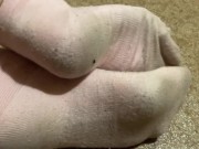 My dirty socks and feet after a long day