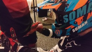 Motocross guy jerks off after sex to his partner