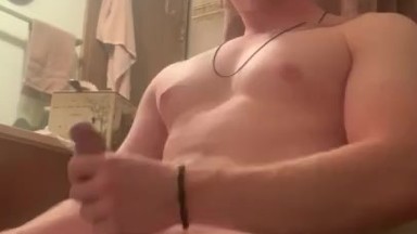 Muscular himbo big cock solo