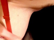 Multiple orgasms for Mistress Sadistra after pee in her dog's mouth 14/16