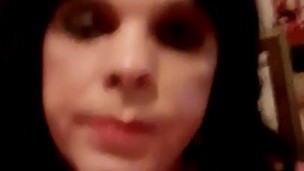 Cute crossdresser smoking fetish