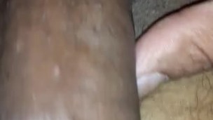 Stroking my Big black cock 
