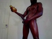 Hot guy moaning stroking BBC fucking my fleshlight! Huge cumload! 9/16