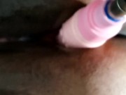 Bbw Latina takes sex machine then dick