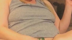 Intense eye rolling orgasm for cute chubby girl