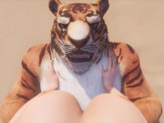 Wild Life / Huge Tiger Furry Knotting Female POV