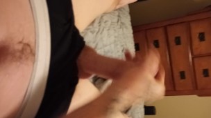 Quick cumshot I milked onto my underwear 
