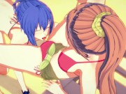 Kaede Sakura and Natsuru Senou have lesbian sex on the beach - Kampfer Hentai 4/16