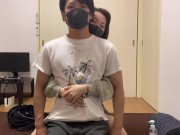 モンハンライズの罰ゲームでイケメンM男を亀頭責めしたらイキまくったww Japanese amateur Handjob orgasm -えむゆみカップル 2/16