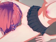 Sakurasawa Sumi and Ruka Sarashina rub pussies together until they orgasm (Rent A Girlfriend Hentai) 2/16