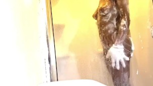 MY EBONY STEP-SISTER CAUGHT ME RECORDING HER SHOWER PART 1 4k 