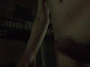 深夜に近所を全裸勃起で徘徊―始めてから半年にして初めての道を歩いてみる　野外露出散歩　0316　曇り　気温08度 - Screenshot 1 of 16 - HD