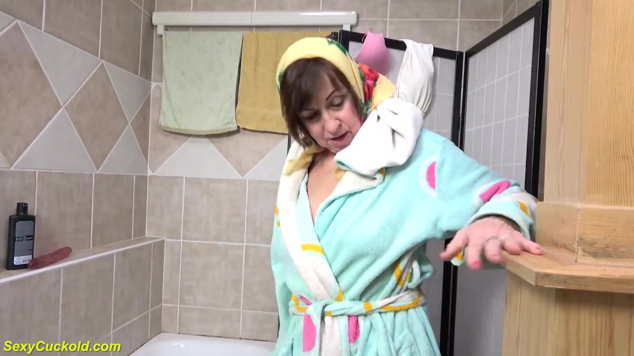 grandma takes a shower after cuckold sex - RedTube