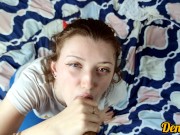 horny schoolgirl loves to suck my dick and get a big load of warm cum on cute face 12/16