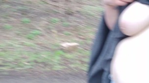 Walking with boobs out