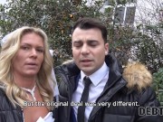 DEBT4k Debt collector fucks the bride in white dress and stockings 3/16