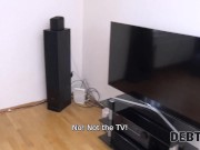 DEBT4k Debt collector fucks the bride in white dress and stockings 5/16