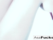 Amazing Asa plays with her pussy 16/16