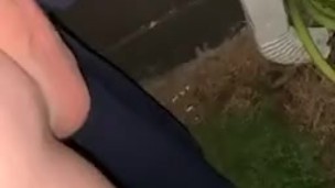 Bwc stroking outdoors