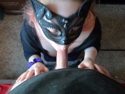 Curvy Teen Takes Off Her Stockings To Fuck, But After A Huge Titjob. 1/16