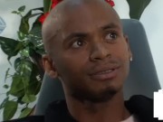 Uniformed UK femdoms tugging tiny black dick 4/16