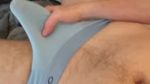  Guy Gets Hard (bulge pouch) - Vertical Vid