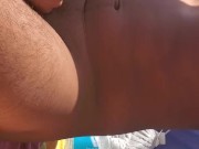 Hot couple uses vibrator at the beach while people walk by 6/16