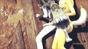 Furry Yaoi - Ram gets fucked by fox and cums inside him