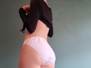 Pissing My stained white Cotton Panties 5/16