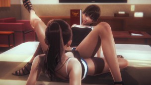Asian Campus Lesbian Up Skirt Tribbing
