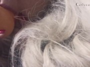 Using a new small dildo in my mouth and between my tits!  9/16