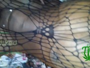 Tag Team Slim Petite Hot Fit Ebony Slut Taking Turns in Whore Pussy Bareback No Condom 15/16