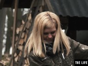 Sexy blonde thief masturbates to orgasm with a stranger's panties 2/16