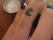 Fitting two plugs in my ass (close up)
