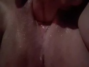 Just teasing my clit and pussy hole up close angle