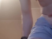 Fuck myself, cum on stomach