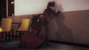 Cute Waitress Pussy Licking form Behind at Hotel