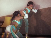 Sexy Clothed Lesbian Pussy lick