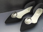 Shoe fetishism 靴フェチ　黒いヒールにブッカケる
