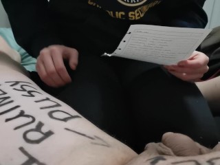 Mistress Bust’s My Balls After Drawing all Over Me