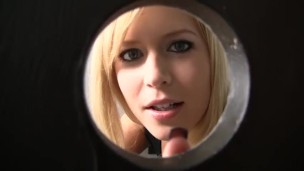 Hot Brunette Darcy Tyler is a Gloryhole Gal 